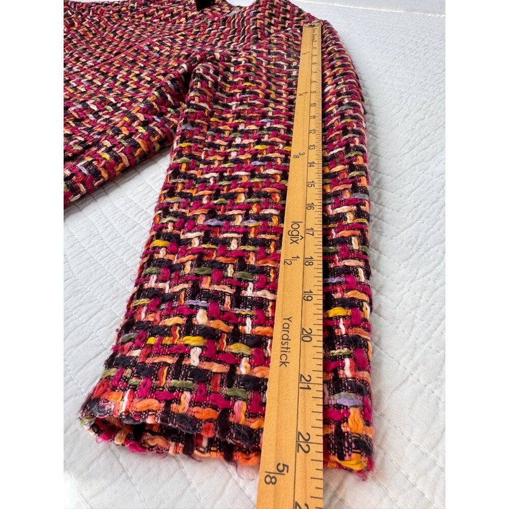 Chico's Multicolored Tweed Classic Zip-Front Jacket SZ 3P Career Office - Picture 12 of 15